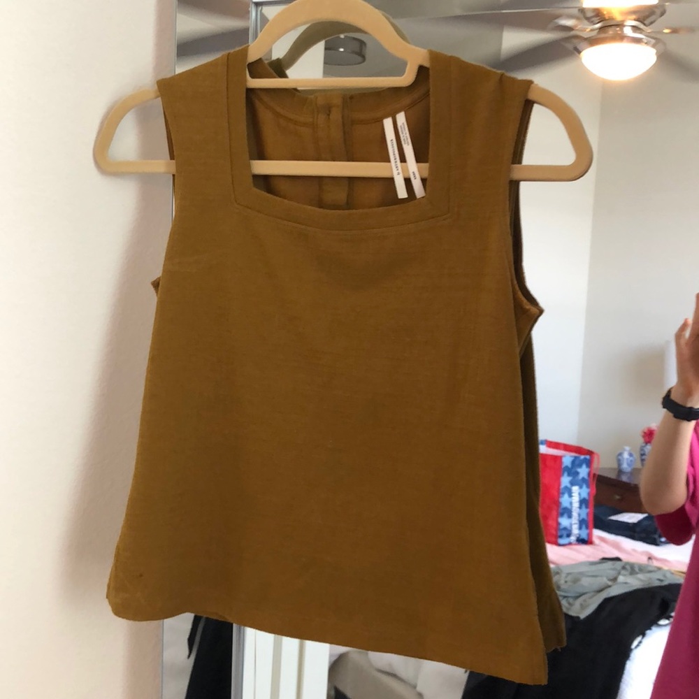 Square Neck Tank with Back Buttons